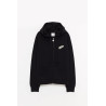 CASABLANCA BLACK RIB MERINO HOODIE